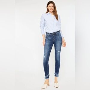 Kancan Mid Rise Ankle Skinny Jeans Size 26 NWT